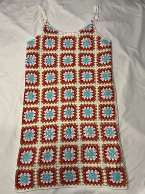 WILLOW & WIND Crochet Knit Midi Dress (size: small)